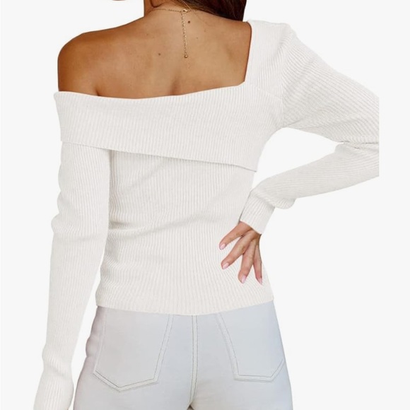 NWOT One Shoulder Sweater - Picture 2 of 7